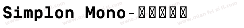 Simplon Mono字体转换